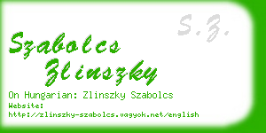 szabolcs zlinszky business card